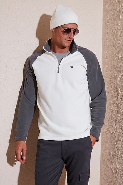 Buratti Men's Winter Fleece - Slim Fit, Half Zipper, Raised POLAR 5906055