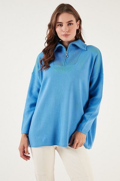 Lela Half Zipper Oversize Knitwear Sweater SWEATER 4616079