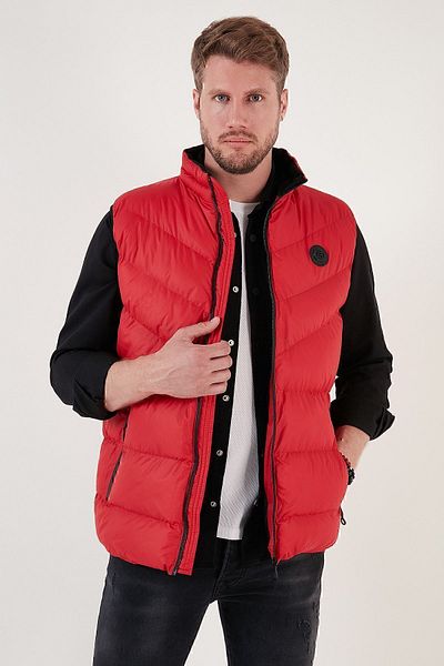 Buratti Slim Fit Water and Wind Resistant Stand Collar Inflatable Vest Men's VEST 649008