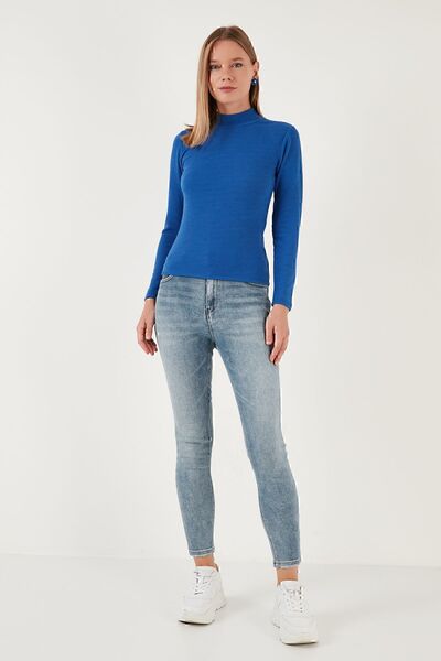 Lela Стрункий еластичний светр з напіврибальським коміром KAZAK 5865344