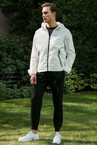 Buratti Ανδρικό παλτό με κουκούλα με φερμουάρ Regular Fit Seasonal Thin Coat