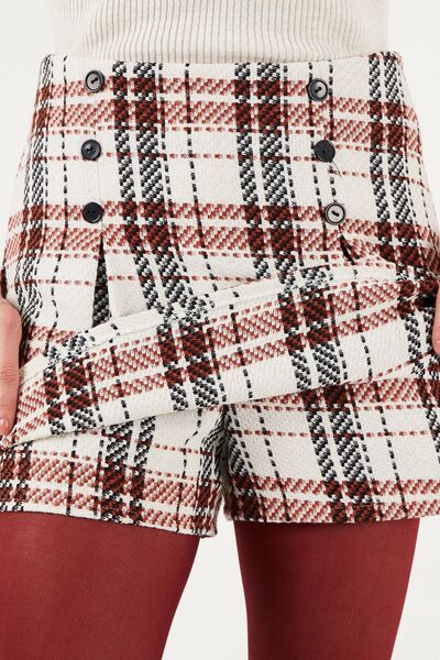 Lela Regular Fit Χειμερινό Tweed Μίνι Σορτς Φούστα Σορτς Φούστα 611et0020