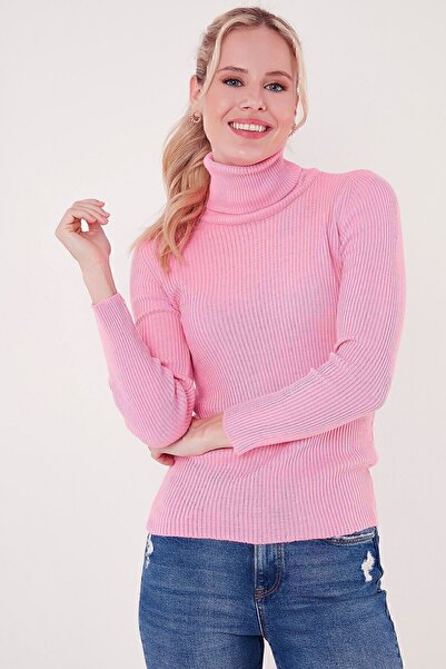 Lela Turtleneck Soft Acrylic Corded Sweater -4614102