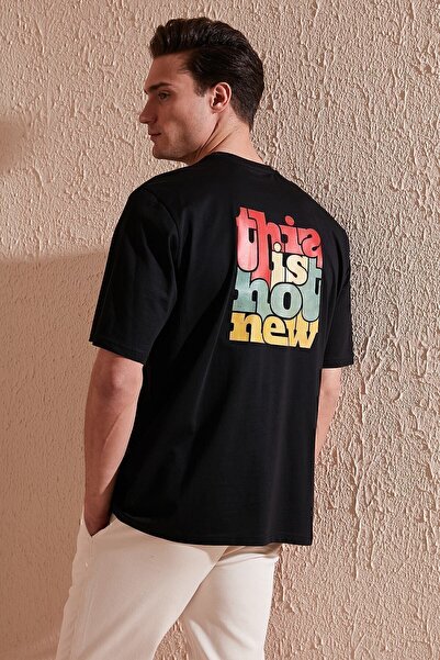 Buratti 100% βαμβακερό εμπριμέ μπλουζάκι με λαιμόκοψη ανδρικό μπλουζάκι 5902636