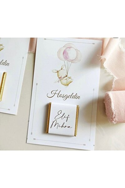 Genel Markalar 25 Adet Hoşgeldin Çikolatası Yenidoğan Bebek Çikolatası 25 Adet