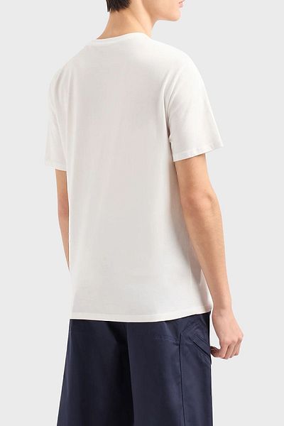 Armani Exchange Ανδρικό μπλουζάκι με λαιμόκοψη βαμβακερή κανονική εφαρμογή 3DZTAC ZJ9TZ 1116