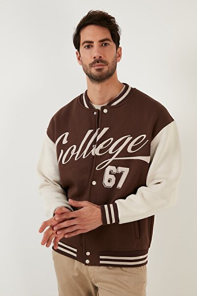 Buratti Regular Fit Soft Fuzzy Inside College Collar Bomber Coat Ανδρικό παλτό 628x8928