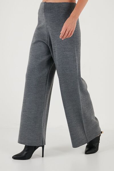 Lela Akrilik Geniş Paça Triko Pantolon  PANTOLON 4616080Y