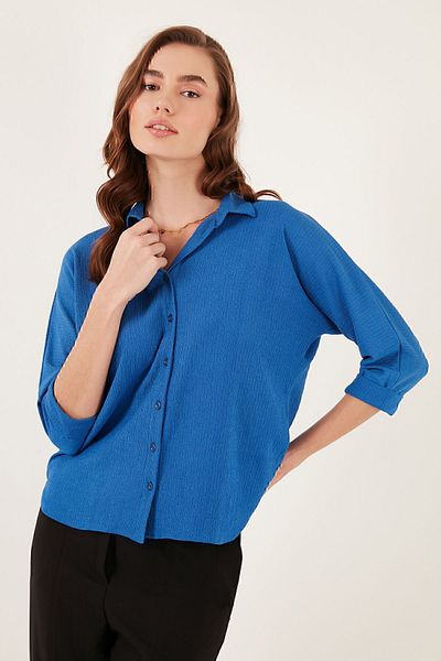 Lela Long Back Three-Quarter Sleeve Shirt SHIRT5865596