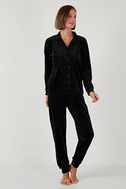 Lela Set de lenjerie de dormit din catifea strălucitoare - SET PIJAMA 6097110