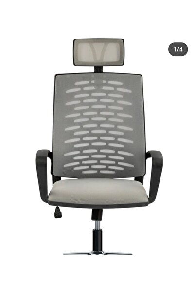 VİZYONN Fileli Yönetici Makam Koltuğu-siyah Başlıklı Büro Ofis Müdür Koltuğu