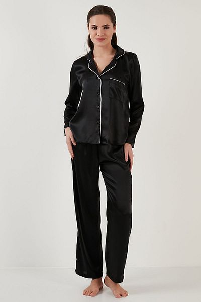Lela Πουκάμισο γιακά Relaxed Cut Wide Leg Σετ Πιτζάμες Σετ Πιτζάμες 6110374