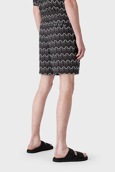 Emporio Armani Bermude pentru bărbați - cu model, croială obișnuită, buzunare, talie 3r1pr0 1nwdz F074
