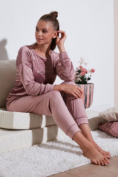 Lela Crew Neck Standard Fit Pajama Set - Pyjama Set 6094201
