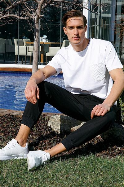 Buratti Ανδρικό μπλουζάκι 100% βαμβακερό Relaxed Fit Single Pocket Crew Neck T-shirt 5902505