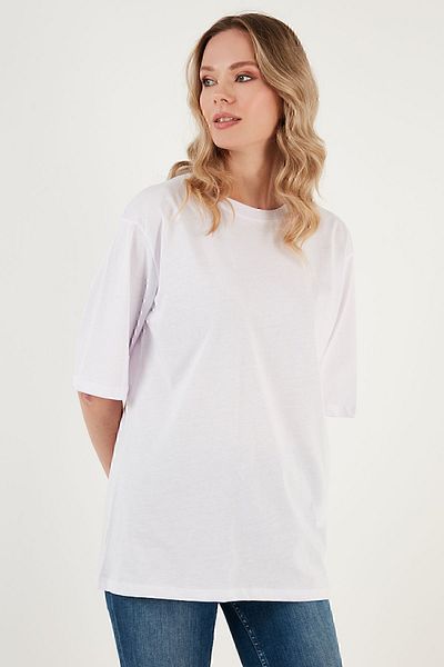 Lela Cotton Oversize Crew Neck T Shirt T Shirt 5864562