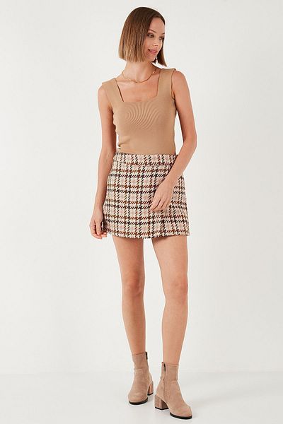 Lela Winter Regular Fit Cotton Blended Shorts Skirt - 61100015
