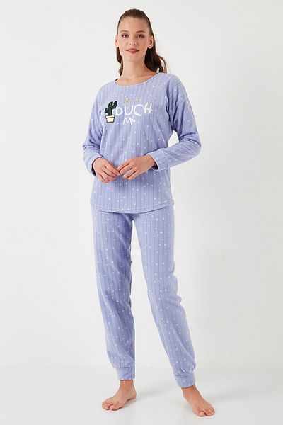 Lela Crew Neck Standard Fit Pajama Set - 6093735