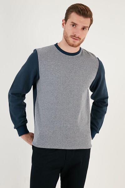 Buratti Βαμβακερή κανονική εφαρμογή Crew Neck Sweat Ανδρική φούτερ 5905041