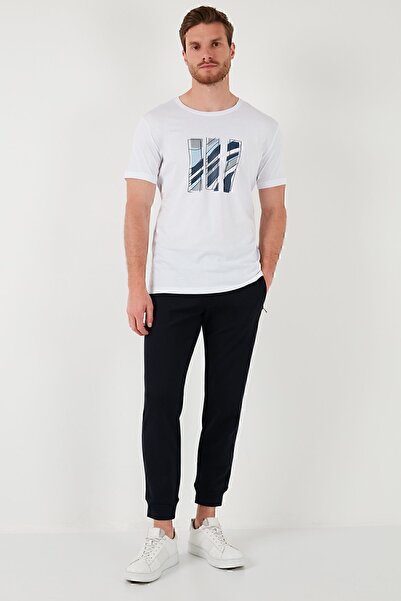 Buratti Ανδρικό μπλουζάκι από βαμβακερό λαιμόκοψη - 646R7950