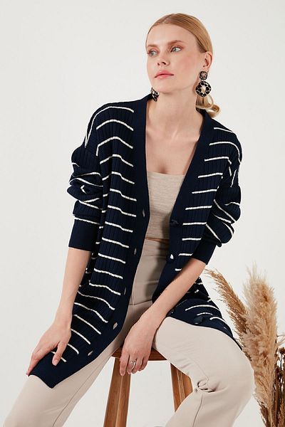 Lela V-neck Knitwear CarDigan - ButtoneD, CarDigan 4616137