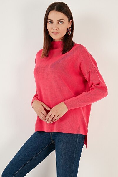 Lela Pulover de tricotaj subțire cu guler lung - spate 4615002