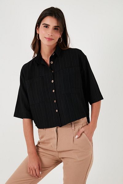 Lela Cămașă cu mânecă scurtă cu buzunare dublu, cu ajustare normală CAMISA5865644