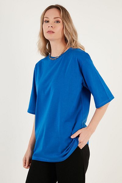 Lela Cotton Oversize Crew Neck T Shirt T Shirt 5864562