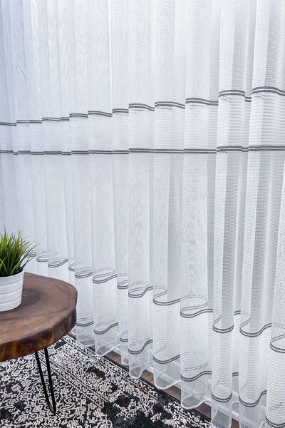 Brillant Perdele din tul țesute groase fundal vintage 390 x 280 strâmt plisat țesătură neagră mat drapat