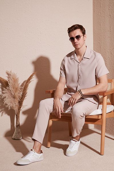 Buratti Apaş Collar Short Sleeve Regular Fit Shirt Men's SHIRT CF24S117842