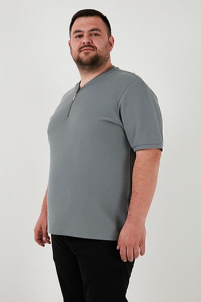 Buratti Large Size Cotton Regular Fit Men's T-Shirt - TSHIRT5902653B