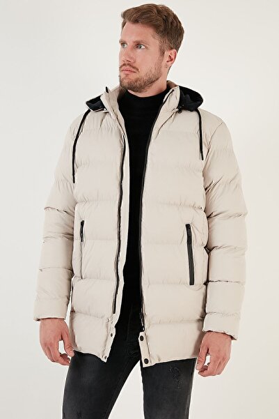 Buratti Slim Fit Αδιάβροχο και ανθεκτικό στον αέρα Αποσπώμενη κουκούλα Puffer Coat Ανδρικά ΠΑΛΤΟ 649009