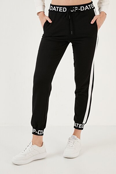 Lela Pamuklu Regular Fit Şerit Detaylı Cepli Kadın Eşofman Altı 5862856