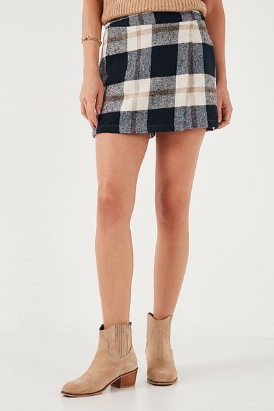 Lela Winter Regular Fit Cotton Blended Shorts Skirt - 61100015