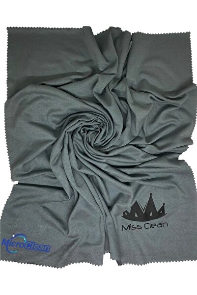 mübish ميسكلين (قطعة واحدة) زجاج مايكروفايبر رمادي وقطعة قماش للتنظيف 40*50 سم