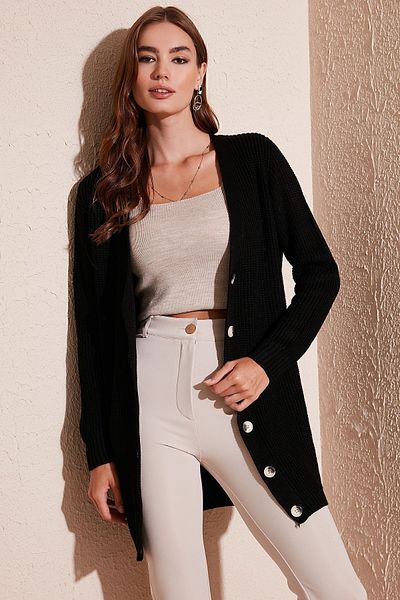 Lela 100% Acrylic Knitwear Long Cardigan - Cardigan 4615044