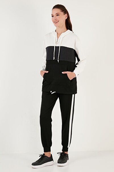 Lela Renk Bloklu Regular Fit Kapüşonlu Spor Takım Takım 5863835