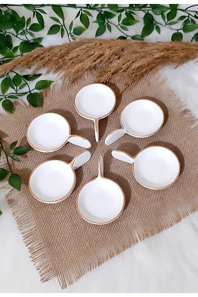 Starmax Coffee Side Presentation Holder/pan Design Dragee/coloured Holder 6-pcs