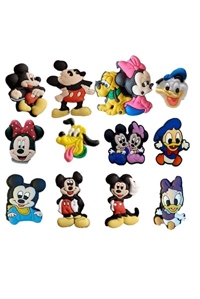 PABALAS Terlik Süsü-terlik Tokası Karışık Mickey 12'li Set