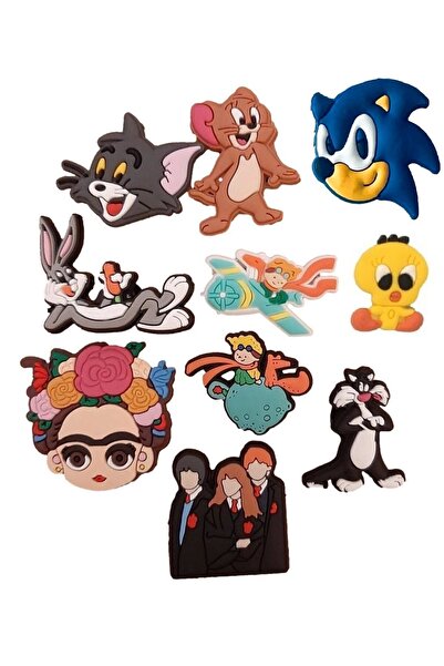 PABALAS Jibbitz Terlik Süsü-terlik Tokası Çizgi Kahramanlar Popüler 10'lu Set
