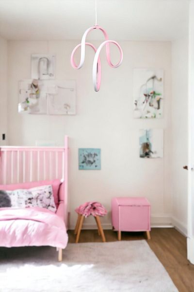 Fer Avize Songül Modern Design Pink Color Dining Table Top - Kitchen - Living Room White Led Pendant Chandelier