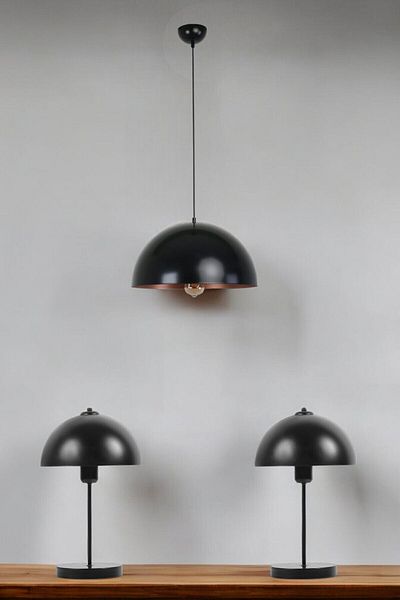 Lumexx 3 Piece Large Retro Black Lampshade Set