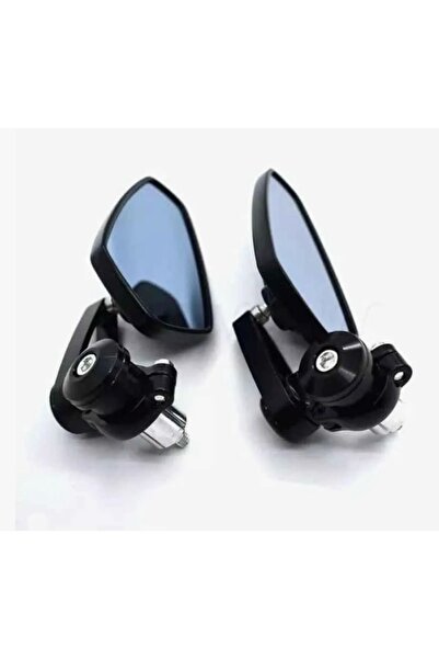 Genel Markalar Motosiklet Gidon Aynası ( Mavi Cam ) Siyah Renk