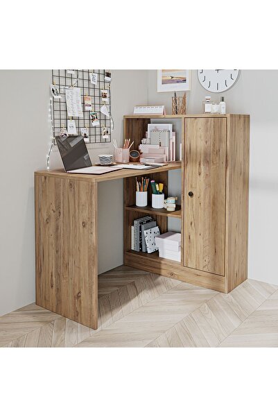 ROOMART Daisy Raflı Çalışma Masası , Çocuk Çalışma Masası, Ofis Masası, Bilgi...