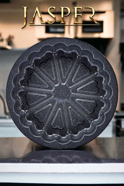 JASPER 27 CM Fireproof Non-Stick Granite Coated Heart Round Cake Tart