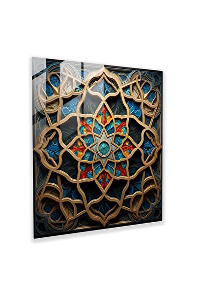 PaintedAnarchy طباعة زجاجية للقرآن الكريم، أنماط هندسية إسلامية، القرآن الكري...