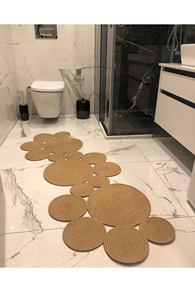 Halımax Milda 50 Jüt Hasır Örgü Bohem Çift Taraflı Kilim Dekoratif Asimetrik ...