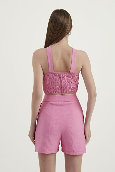 Hiccup Sırt Dekolteli Halter Crop Top