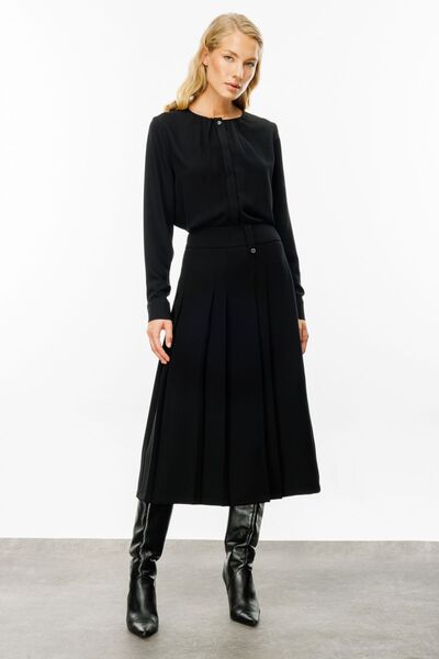 Ekol Kalın Bel Piliseli Etek