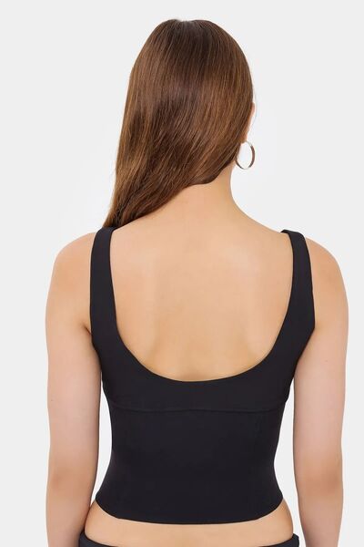 Hiccup Yırtmaç Detaylı Kolsuz Bodycon Üst